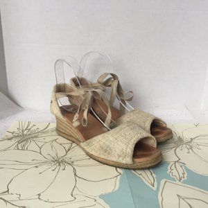 Ugg Delmar Ivory Textile Sandal - Size 9 M Wedge